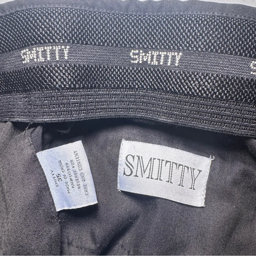Smitty Officials Black Dress Pants Size 35 Pleated Referee Uniform Trousers NWOT